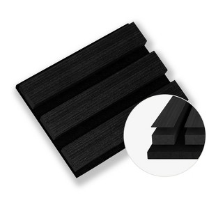 SMARTSTANDARD 5.91 in. x 4.72 in. x 0.9 in. Slat Wood Acoustic Sound Absorbing 3D Decorative Wall Paneling,1-Pack, Sample Only - 1 of 1