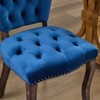 PAGED Tufted Upholstered Dining Chairs French Vintage Living Room Chairs Set of 2 Kitchen Chairs with Wood Frame for Dining Room, Kitchen - 4 of 4