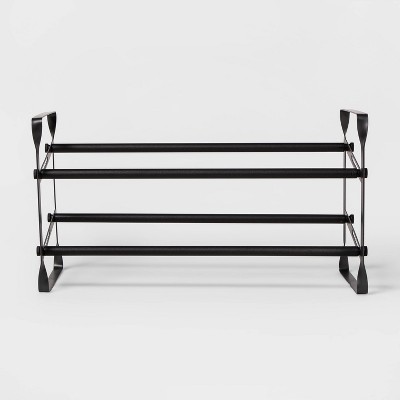 2 Tier Expandable Shoe Rack Gunmetal - Room Essentials™