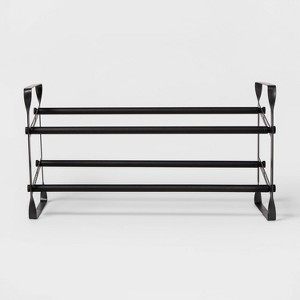 2 Tier Expandable Shoe Rack Gunmetal - Room Essentials™ - 1 of 4