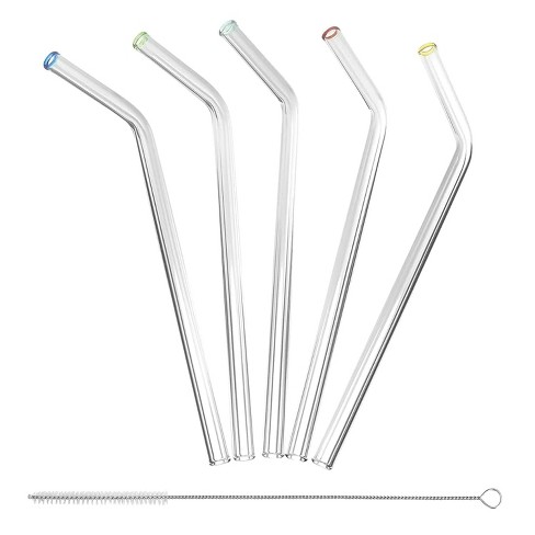 Better Houseware Glass Straws With Cleaning Brush, Set Of 5 : Target