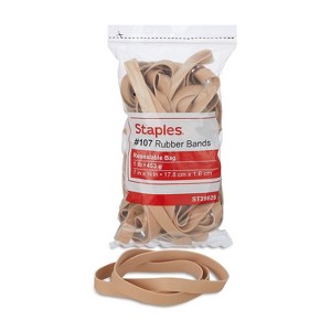 Staples Multi-Purpose Rubber Bands #107 1 lb. Resealable BG 40/PK (28626-CC) 808018 - 1 of 3