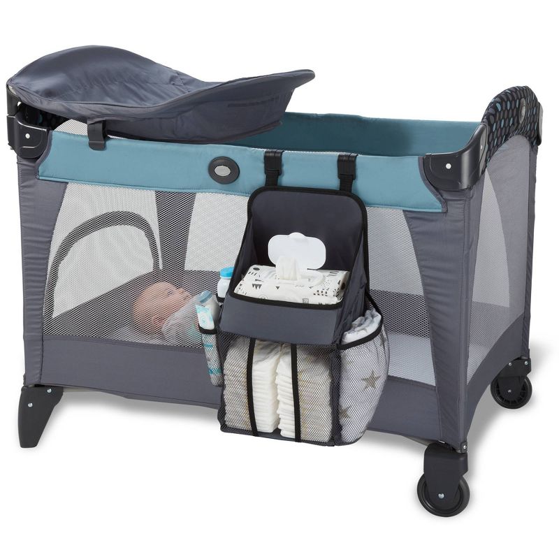 LA Baby Universal Playard Nursery Organizer and Diaper Caddy for Baby&#39;s Essentials - Gray, 5 of 6