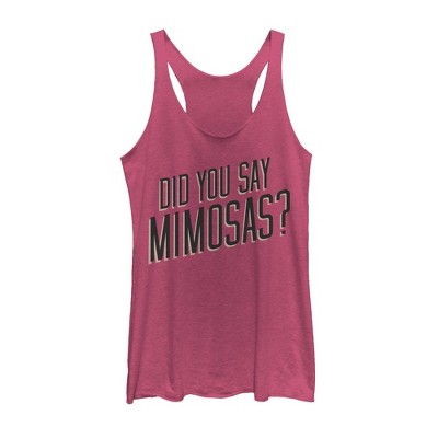 Women's Chin Up Say Mimosas Racerback Tank Top : Target