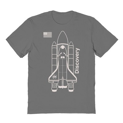 NASA Men's Discovery Short Sleeve Graphic Cotton T-Shirt