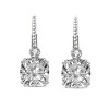 Guili Beautiful Rhodium Plated Cubic Zirconia Leverback Earrings, A Stunning & Refined Jewelry Piece That Adds Elegance to Any Look - 2 of 4