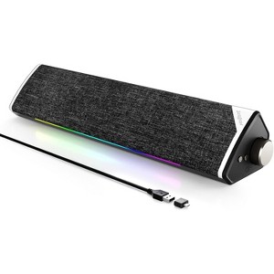 Bluetooth Computer Speakers, USB Plug-N-Play PC Speakers with LED Dynamic Light, Surround Sound Soundbar Speaker - 1 of 4