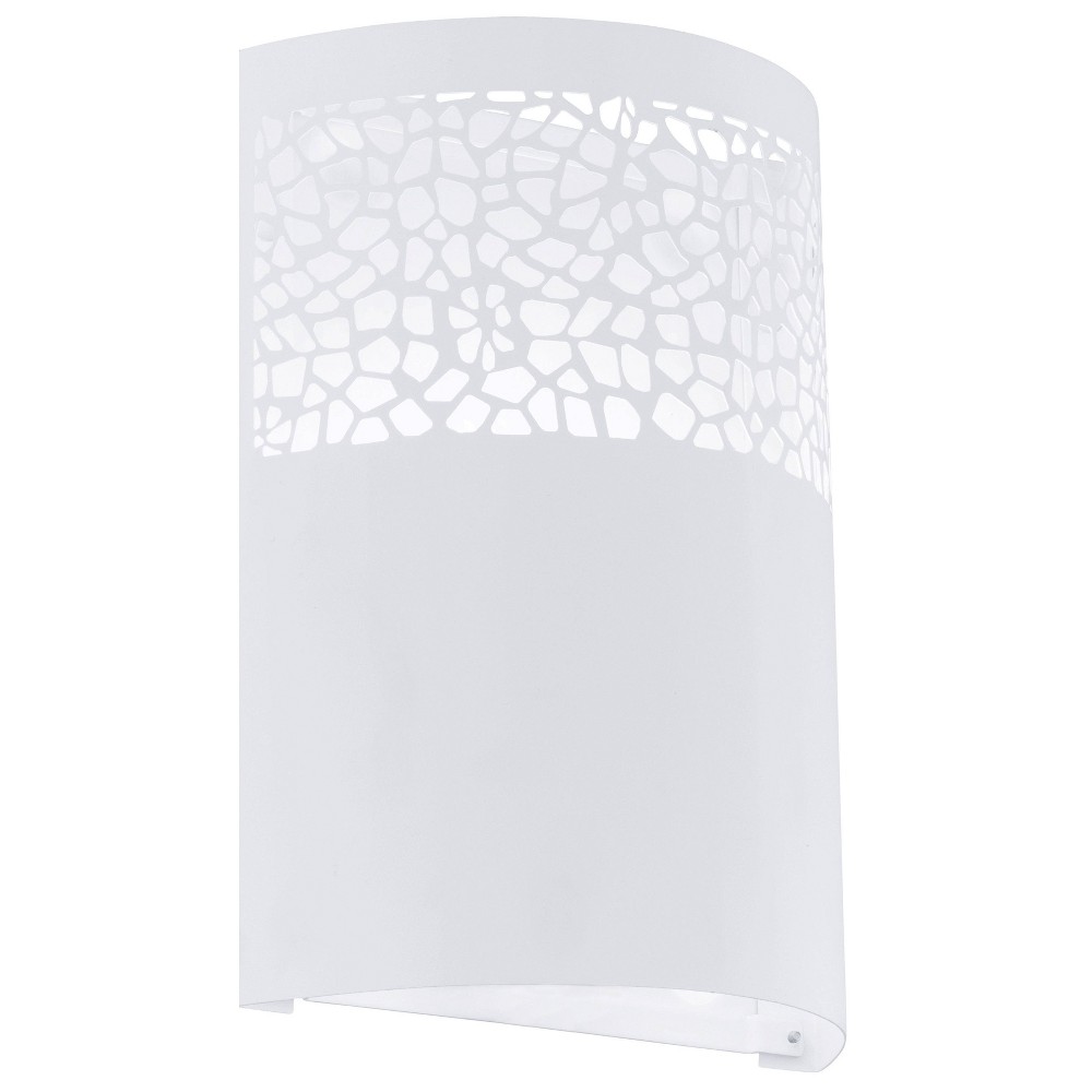 Carmelia Wall Light White - EGLO: ETL Listed, Adjustable Tilt, Drum Shade, No Switch, Hardwired