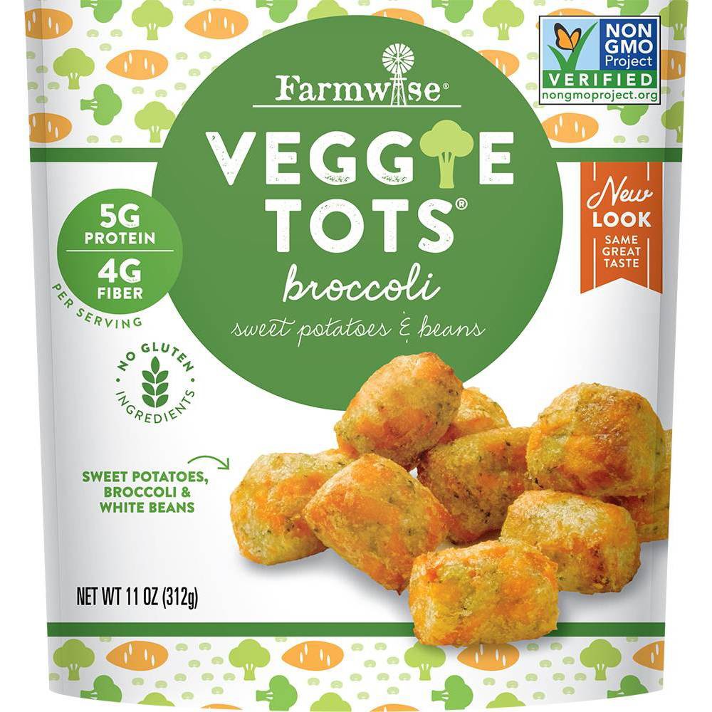 BROCCOLI SWEET POTATOES & BEANS VEGGIE TOTS, BROCCOLI SWEET POTATOES & BEANS