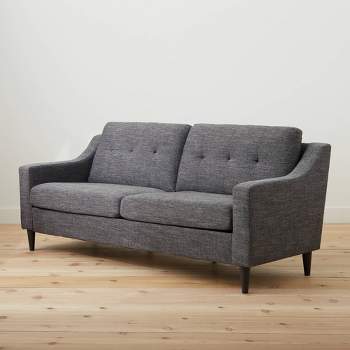 Ellen Upholstered Scooped Arm Sofa with Square Tufting - Brookside Home