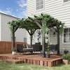 Outsunny Outdoor Pergola Gazebo, 100% Wood Pergola Suitable for Patio, Deck, Garden, Gazebo, Perfect for BBQs, Parties, Picnics, Black - 2 of 4
