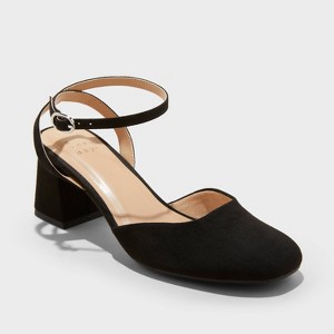 Women's Alexa Flare Heels - A New Day™ Black - 1 of 4