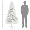 NAYSAYE 6ft Unlit Artificial Christmas Tree with 1000 PVC Branch Tips, Wide Xmas Tree, Metal Stand for Indoor Holiday Home Office Decor, White - 3 of 4