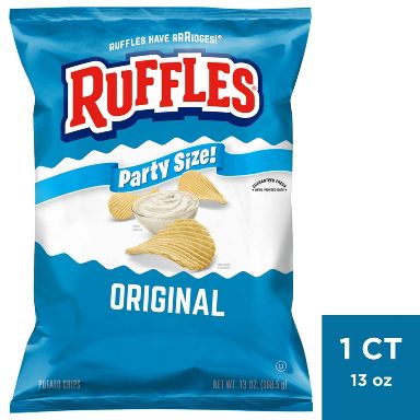Ruffles Original Flavor Party Size Ridged Potato Chips - 13oz