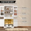 72" Kitchen Pantry Cabinet, Tall Storage Cabinet with 6 Door Shelves, 2 Cabinets 4 Adjustable Shelves and 1 Drawer - 4 of 4