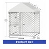 4.03×4.03×5.4FT Pet House Dog Run Enclosure with UV-Resistant Waterproof Roof Cover - 3 of 4
