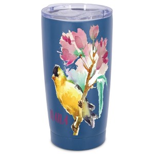 Elanze Designs Nana Watercolor Bird Flower Family Love Wrap-Around Design 20 Ounce Stainless Steel On-The-Go Coffee Mug, Thermal Travel Tumbler with - 1 of 4