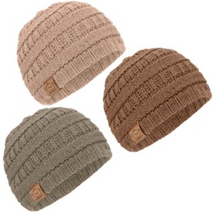 KeaBabies 3pk Warmzy Baby Beanies, 0-36 months Baby Hats, Baby Winter Hat for Newborn, Infant, Toddlers, Boys, Girls - 1 of 4