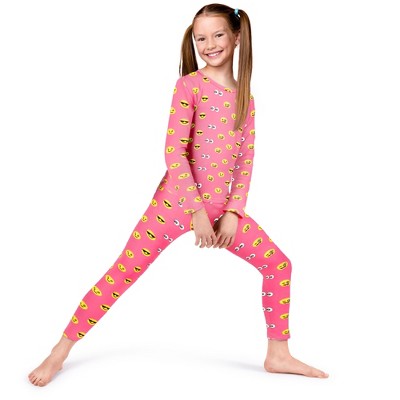 thumbnail image 2 of Boys Girls Thermal Underwear Set 2-Piece Base Layer Fleece Lined Long Johns Top Bottom Warm Set Pink 14-15 Years 2 of 10