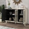 Whisen Retro Sideboard with 3-Doors Mirrored and Silver Handle - 4 of 4