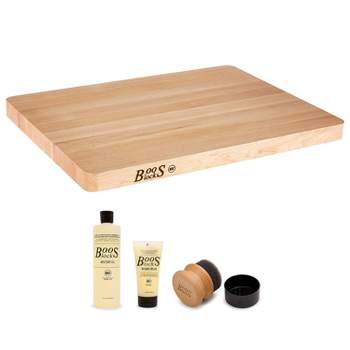 John Boos Small Maple Wood Cutting Board For Kitchen Thick Reversible End  Grain Charcuterie Boos Block With Finger Grips : Target