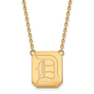 Black Bow Jewelry 14k Yellow Gold Plated Sterling Silver Duquesne Dukes NCAA Necklace 18 Inch - 1 of 4
