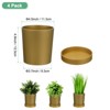 Unique Bargains Plastic Drainage Holes Indoor Plants Flower Pots 4 Pc - 3 of 4