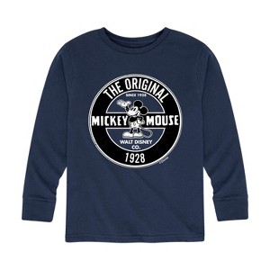 Boys' - Disney - Mickey Mouse Original Badge Long Sleeve Graphic T-Shirt - 1 of 4