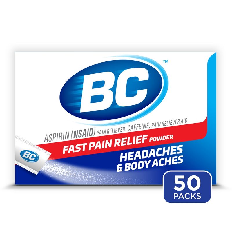 BC Powder Headache &#38; Fast Pain Relief Powder with Aspirin (NSAID) - 50ct, 1 of 10