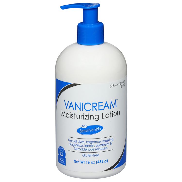 Vanicream Moisturizing Lotion for Sensitive Skin - Unscented - 16oz: Pump Bottle, Hypoallergenic, Vegan, Gluten-Free, 1 of 6