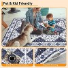 Washable Runner Rug, Vintage Printed Hallway Carpet, Non-Slip Low Pile Soft Oriental Accent Rug for Kitchen, Entryway, Laundry, - 2 of 4