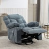 Racxily Massage Rocker Recliner Chairs with 2 Cup Holders, USB Charge Port Soft Features a Manual Massage and Heat - 2 of 4