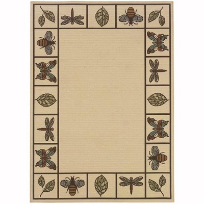 Oriental Weavers Montego 2266W Ivory/ Brown Indoor/Outdoor Area Rug - 2'5" x 4'5"