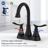 Munora 2-Handle 4-Inch Matte Black Bathroom Faucet with Pop-up Drain and Supply Hoses - 4 of 4