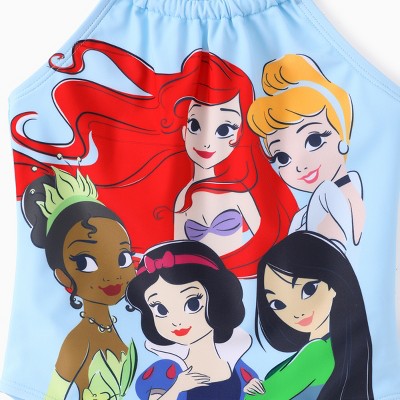 Disney Princess Kids Mulan Tiana Cinderella Ariel One Piece Swimsuits Disney Princess Blue 3T-4T — фото 2