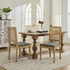Dining Chairs Set of 2  with Rubberwood Frame, Rustic Rattan/Upholstered Backrest Dining Chair - ModernLuxe - 2 of 4
