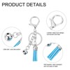 Unique Bargains Metal Smooth Durable Decoration DIY Crafts Tassel Keychain Lake Blue 2 Pcs - 2 of 4