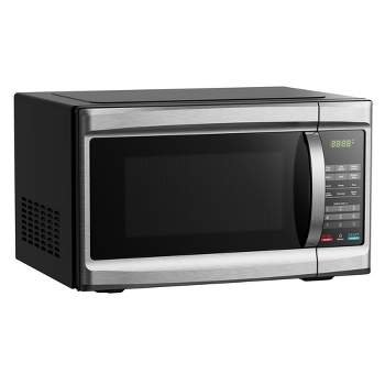 Black+Decker 1000 Watt 1.3 Cubic Feet Microwave with Digital Touch Controls and Display, Black Stainless Steel