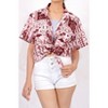 LA LEELA Hawaiian Shirts Womens Short Sleeve Blouses Summer Button Down Shirt Party Dressy Tropical Vacation Button Up Casual Shirts - 4 of 4