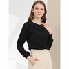 INSPIRE CHIC Women's Chiffon Semi Sheer Keyhole Neck Elegant Work Blouse - 2 of 4