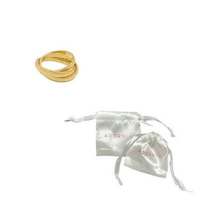 Adornia Tarnish Resistant 14k Gold Plated Interlocking Rings - image 3