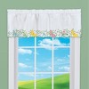 Collections Etc Exquisite Faux Suede Butterfly Embroidered Floral Window Valance - 2 of 2