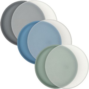 WeeSprout Baby & Toddler Non-Suction Plates with Lids, 100% Food Grade Silicone Plates, 3 Pack - 1 of 4