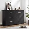 SKONYON Dresser with 6 Drawers Large Wooden Dresser Horizontal Storage Organizer for Bedroom - 2 of 4