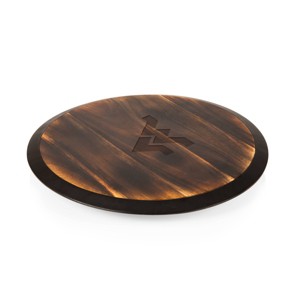 NCAA West Virginia Mountaineers Fire Acacia Wood Lazy Susan Serving Tray - 1 of 3