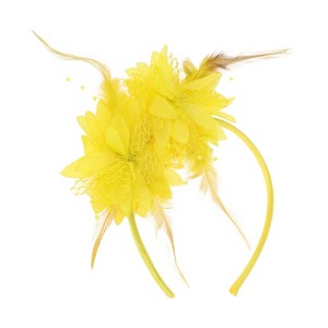 Unique Bargains Women's Flower Feathers Headband 1 Pc - 1 of 4
