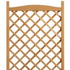 Casafield Climbing Planter Raised Garden Bed with Trellis - 48" Wooden Diamond Lattice Box Planter Stand with Wheels for Outdoors - image 4 of 4