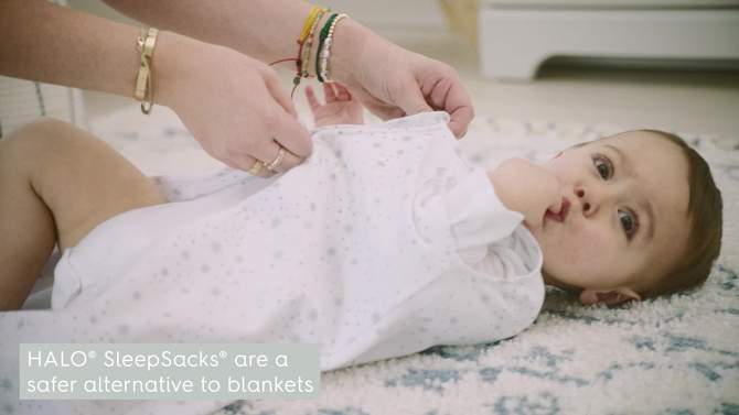 HALO Innovations SleepSack 100% Cotton Wearable Blanket - Girl, 2 of 9, play video