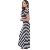 Just Love Womens Stripe Maxi Dress Knit Jersey T-Shirt Dress for Women - 2 of 3