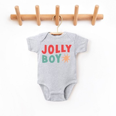 The Juniper Shop Jolly Boy Star Baby Bodysuit - 24 Month - Heather Grey